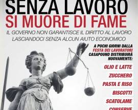 L’AQUILA: CASAPOUND, IL 4 MAGGIO DISTRIBUZIONE ALIMENTARE STRAORDINARIA
