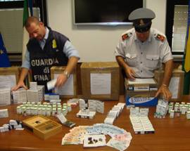 PESCARA: DROGA, SOLDI E DOPING, MAXI SEQUESTRO DELLA FINANZA