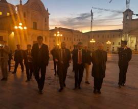MINISTRO COSTA A L’AQUILA: ”CITTA’ STA RIFIORENDO, E’ BELLISSIMA”