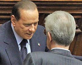 MONTI VS BERLUSCONI: ”PIFFERAIO”; ”MI TASSA IL PIFFERO?”