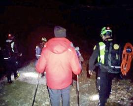 VIGILIA DI NATALE ALL’ADDIACCIO,  ESCURSIONISTI RECUPERATI