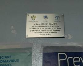 L’AQUILA: ALL’OSPEDALE UNA TARGA IN MEMORIA DEL DOTTOR SERGIO PLACIDI