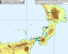 TERREMOTO: SCOSSA 4.6 NELLO STRETTO DI MESSINA