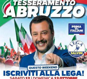 LEGA: SABATO E DOMENICA GAZEBO NELLE PIAZZE ABRUZZESI PER TESSERAMENTO