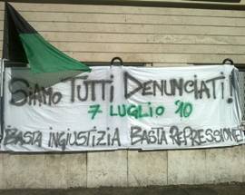 TERREMOTO: CORTEO 7 LUGLIO 2010, RINVIO UDIENZA AL 26 NOVEMBRE