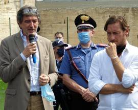 FRANCESCO TOTTI A CELANO PER TAGLIO DEL NASTRO A NUOVO CENTRO DEDICATO AI RAGAZZI ANFASS