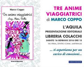 EDITORIA: ALL’AQUILA PRESENTAZIONE DEL LIBRO ”TRE ANIME VIAGGIATRICI”