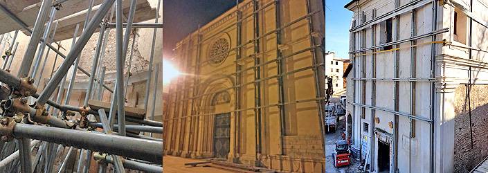 L’AQUILA: TRE CHIESE STORICHE SALVATE DAI CROLLI, PUNTELLAMENTI QUASI FINITI
