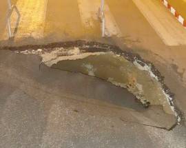 CHIETI: SI RIAPRE VORAGINE IN VIA HERIO, SINDACO, ”STIAMO MONITORANDO SOTTOSUOLO”
