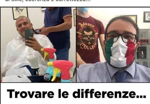CRISI COMUNE L’AQUILA, D’ERAMO VS BIONDI: POLEMICA PER LA MASCHERINA DAL BARBIERE