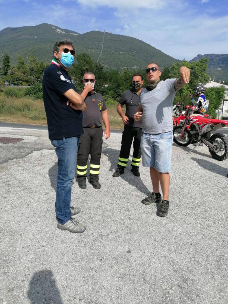 INCENDIO BUSSI-COLLEPIETRO, SOPRALLUOGO DI MARSILIO