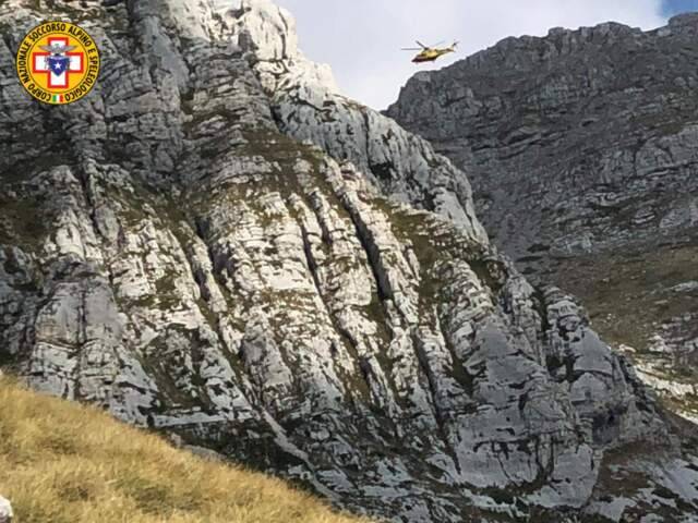 MONTE VELINO, CADE PER CIRCA TRENTA METRI: FORTE TRAUMA CRANICO
