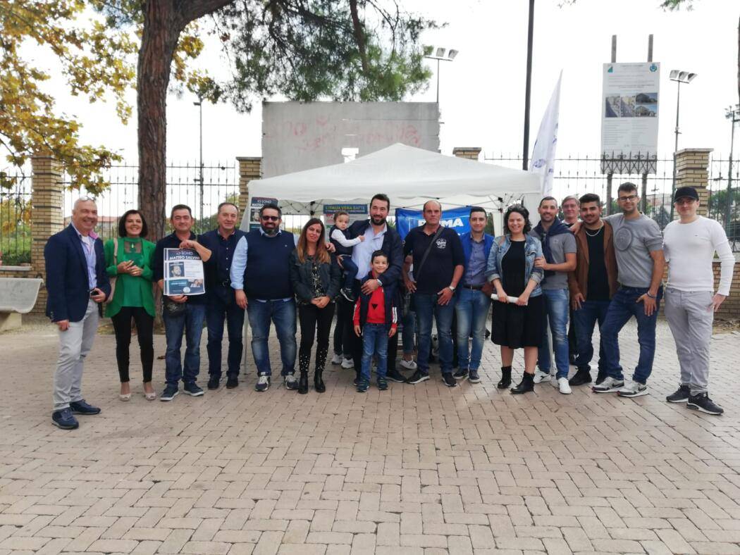 LANCIANO, ATTI VANDALICI NEL QUARTIERE SANTA RITA: PRESIDIO DELLA LEGA PER CHIEDERE PIU’ SICUREZZA