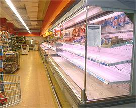 MALTEMPO: NON ARRIVA LA MERCE, ALL’AQUILA SUPERMERCATI SEMIVUOTI