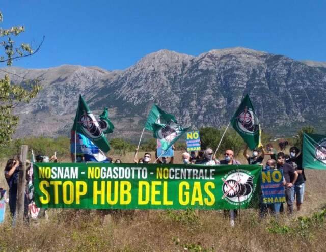 CENTRALE COMPRESSIONE SULMONA: OGGI SIT IN NON HUB DEL GAS A CASA PENTE