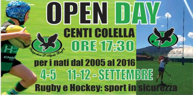 POLISPORTIVA L’AQUILA RUGBY: OPEN DAY A CENTI COLELLA