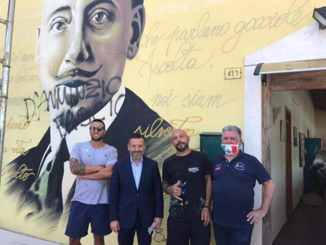 PESCARA: PARTE IL RESTAURO DEL MURALES DEDICATO A GABRIELE D’ANNUNZIO