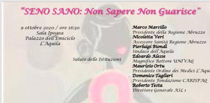 ‘OTTOBRE IN ROSA’: L’IMPEGNO DELLA ASL 1 NELLA PREVENZIONE DELLA PATOLOGIA MAMMARIA