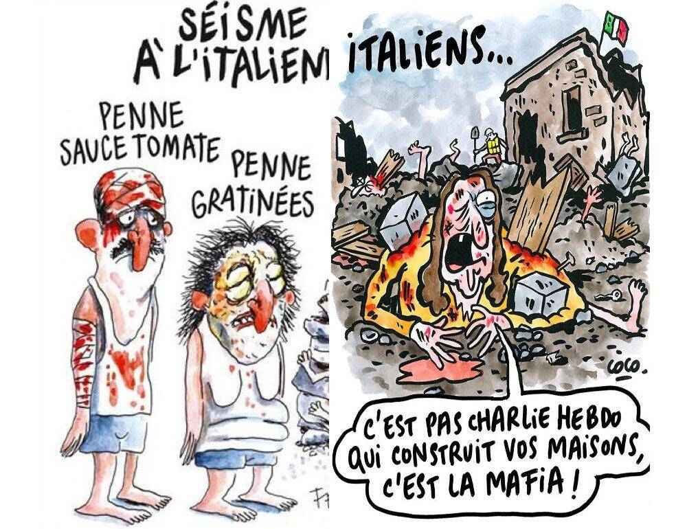 SISMA: ARCHIVIATA LA DENUNCIA DI AMATRICE CONTRO IL SETTIMANALE FRANCESE ‘CHARLIE HEBDO’