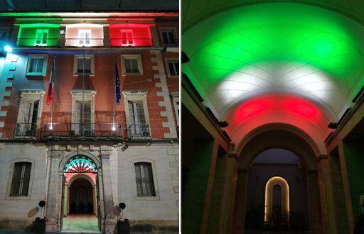 TERAMO: IL PALAZZO DELLA PREFETTURA SI “VESTE” DI TRICOLORE