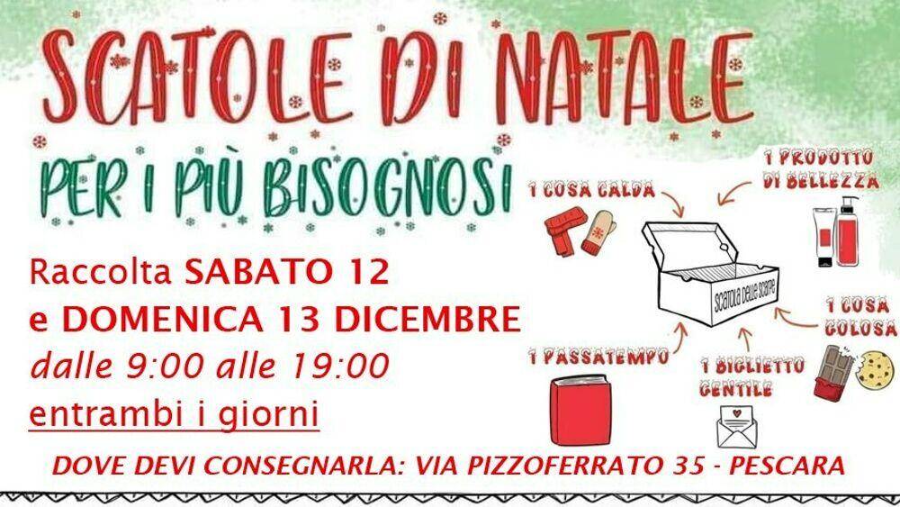 VOLONTARIATO, ARRIVA A PESCARA “SCATOLE DI NATALE”: RACCOLTA SPONTANEA PER PERSONE IN DIFFICOLTA’