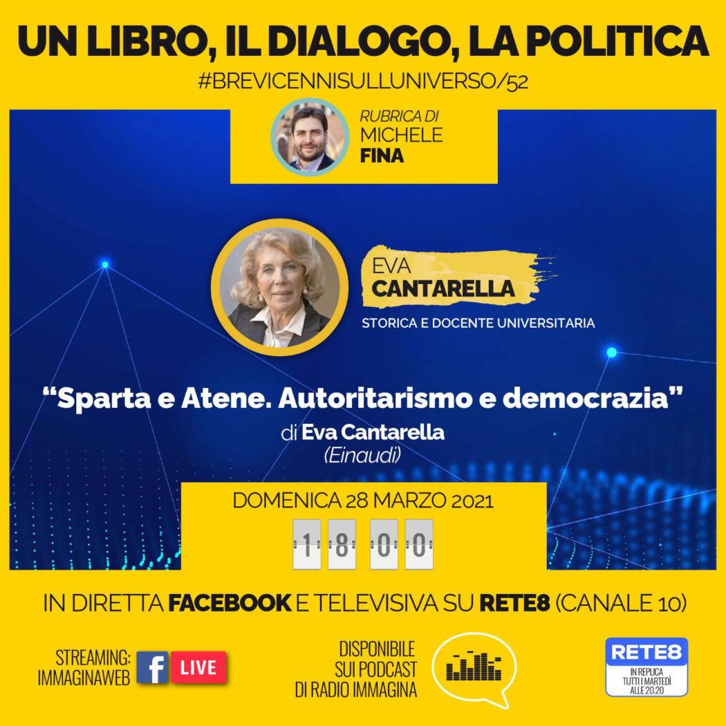 “UN LIBRO, IL DIALOGO, LA POLITICA”, DOMENICA 28 MARZO INCONTRO CON EVA CANTARELLA
