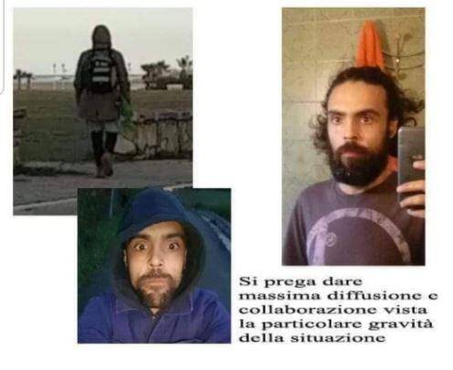 SCOMPARSO DALLA PROVINCIA DI BENEVENTO, SEGNALAZIONI DA ORTONA: SI CERCA 30ENNE