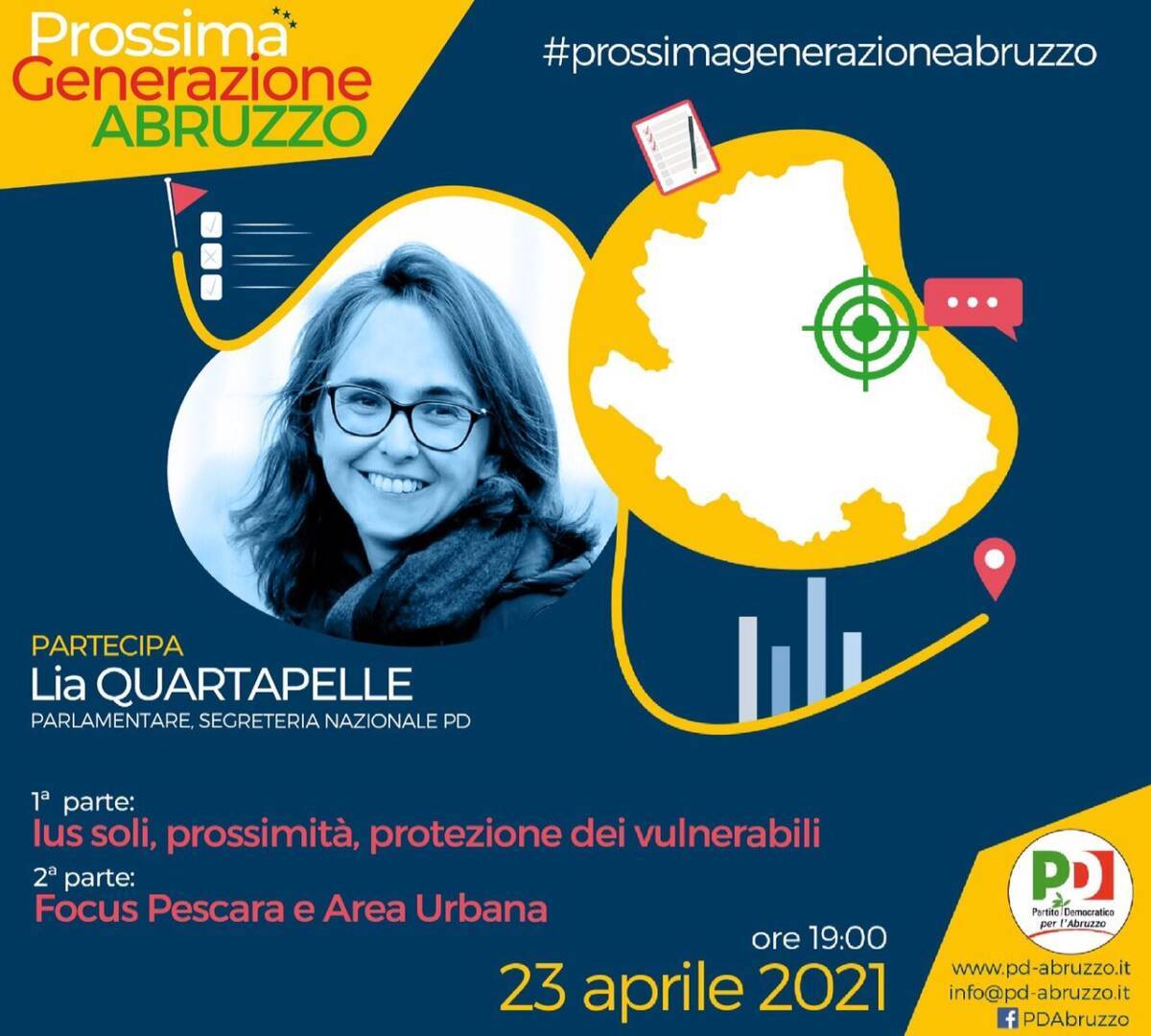 PROSSIMA GENERAZIONE ABRUZZO, GIOVEDI’ E VENERDI’ CON MISIANI E QUARTAPELLE