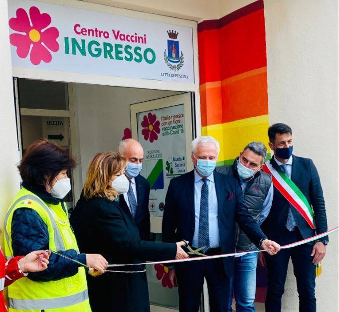 PESCINA, INAUGURATO NUOVO CENTRO VACCINAZIONI ANTI COVID