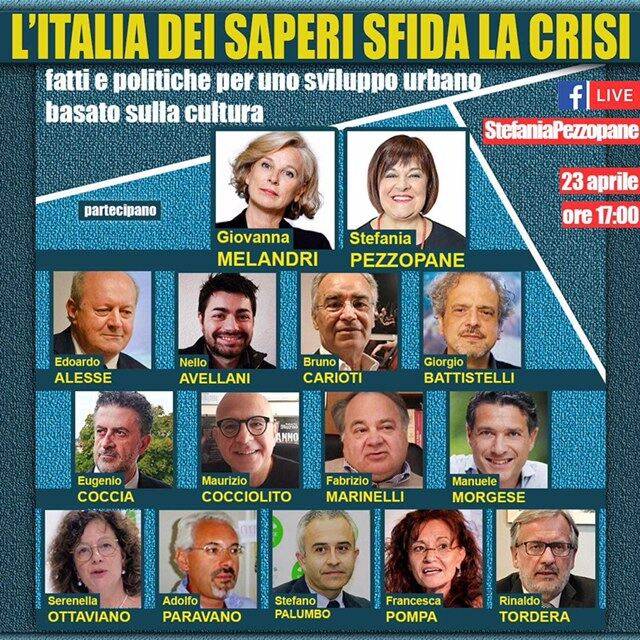 CULTURA, I SAPERI PER SFIDARE LA CRISI. DIBATTITO SUL WEB TRA PEZZOPANE, MELANDRI E ALTRE PERSONALIT