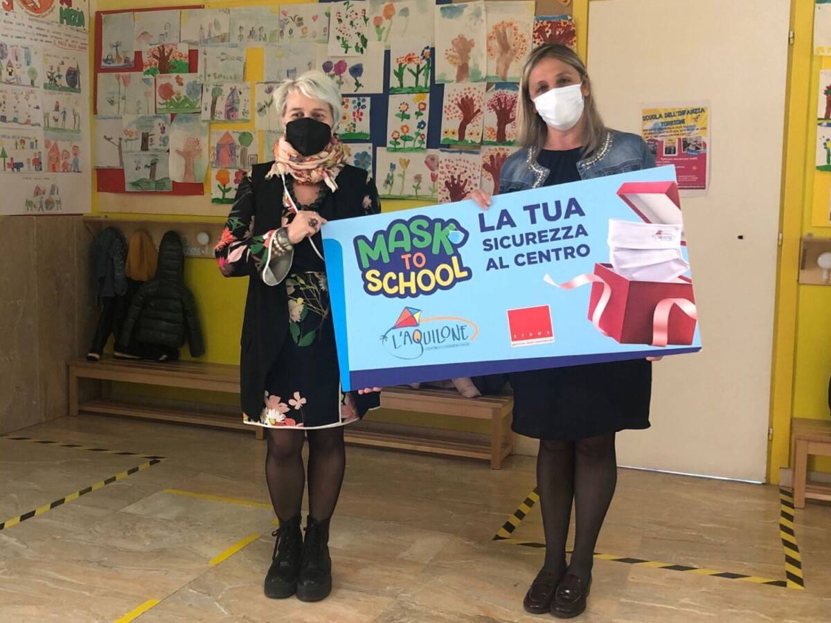 L’AQUILA: CENTRO COMMERCIALE L’AQUILONE, AVVIATO INIZITATIVA MASK TO SCHOOL