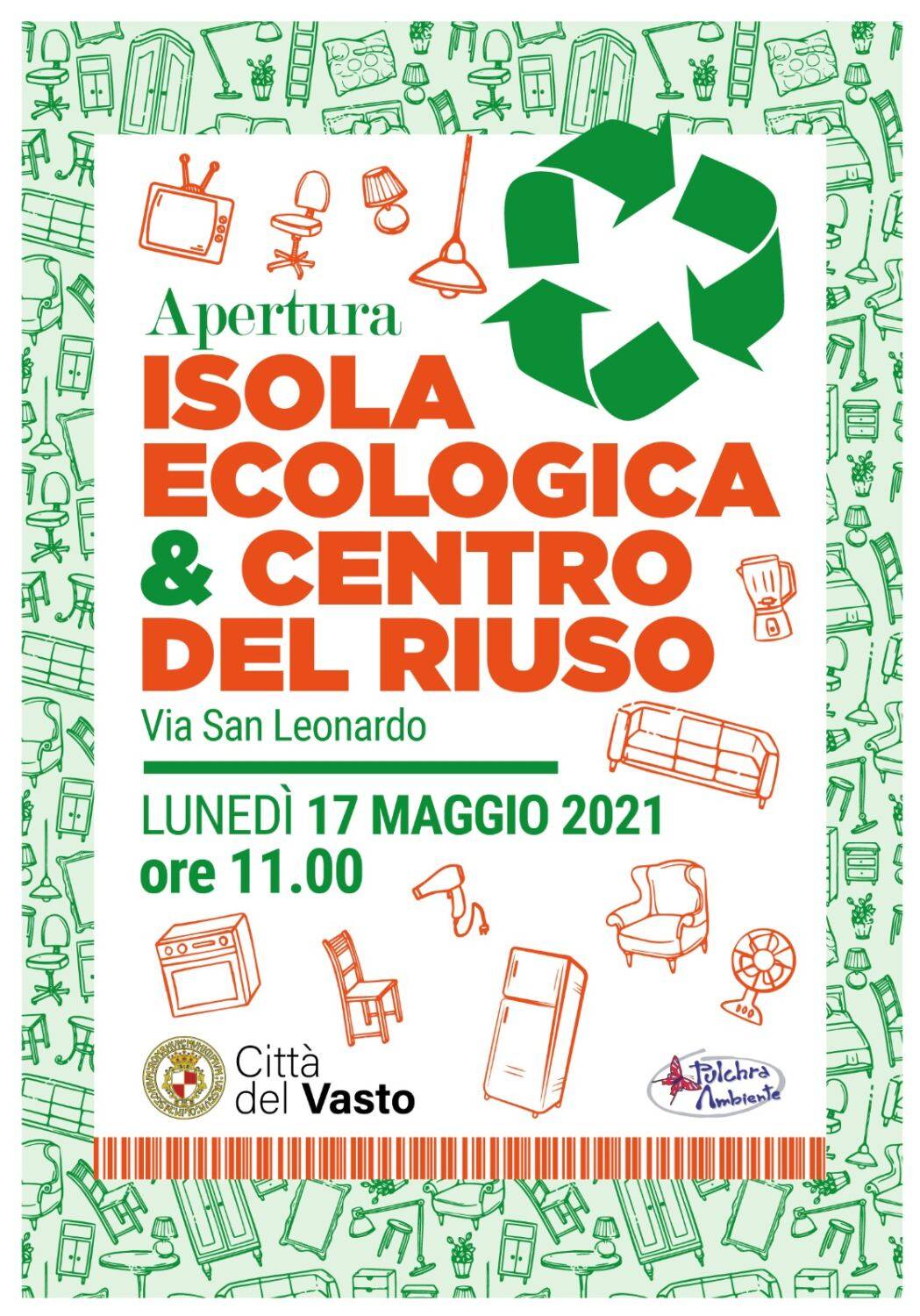 VASTO, SABATO INAUGURAZIONE DI ISOLA ECOLOGICA E CENTRO DEL RIUSO