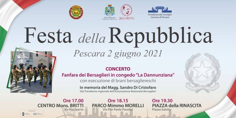 PESCARA, LA FANFARA DEI BERSAGLIERI “LA DANNUNZIANA” IN TRIPLO CONCERTO