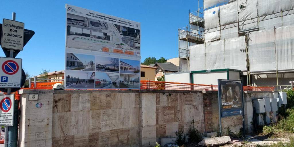 L’AQUILA: INIZIATI LAVORI RIQUALIFICAZIONE AREE ESTERNE DELLA STAZIONE