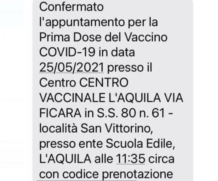 L’AQUILA, PROTESTE SU PRENOTAZIONE VACCINI: “CAOS COMUNICAZIONI SMS, SEDI SBAGLIATE”
