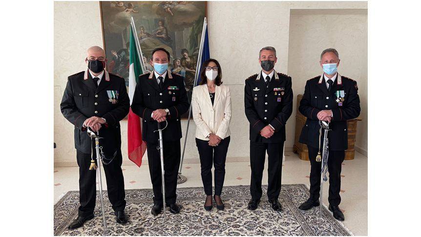 L’AQUILA, CONFERITO CAVALIERATO AL MERITO DELLA REPUBBLICA ITALIANA A COMANDANTE CARABINIERI PIZZOLI