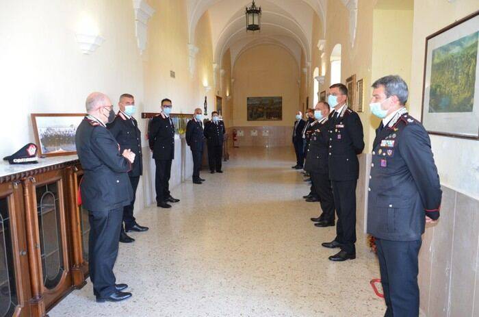 CARABINIERI: VISITA DI COMMIATO GENERALE CERRINA NEL COMANDO DI CHIETI