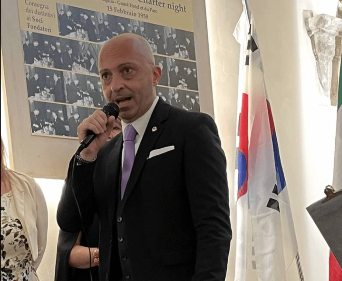L’AQUILA: PASSAGGIO DEL MARTELLETTO PER IL LIONS CLUB, MASSIMILIANO LAURINI PRESIDENTE