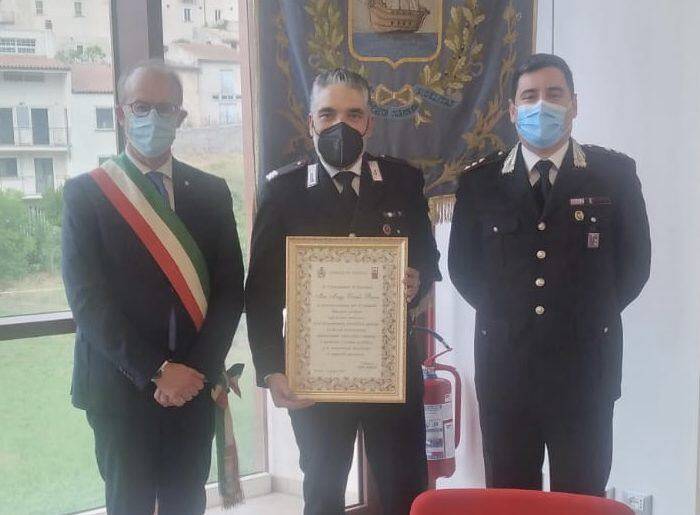 MARESCIALLO MAGGIORE DANILO PINNA LASCIA NAVELLI, L’OMAGGIO DEL SINDACO PAOLO FEDERICO