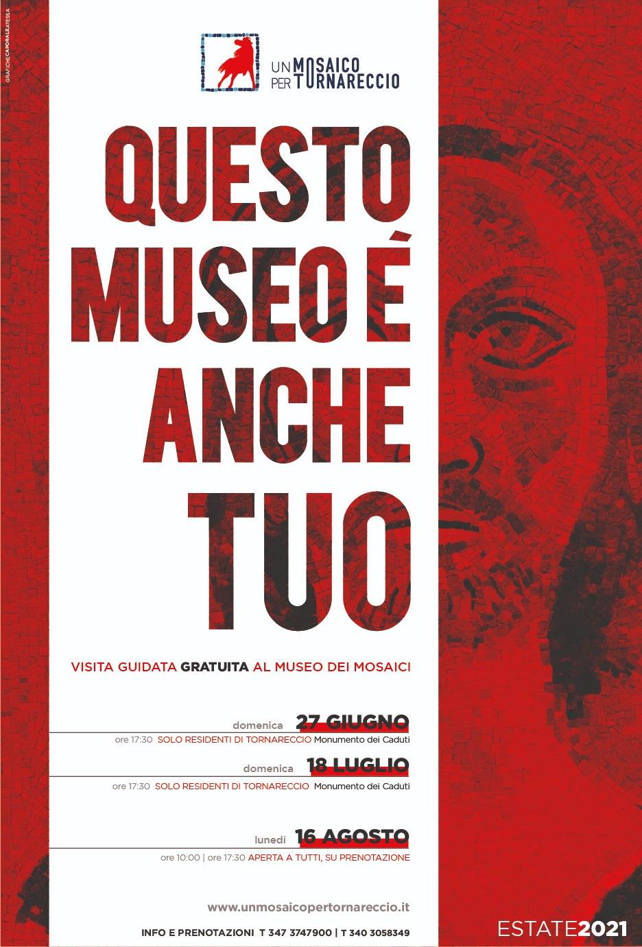 TORNARECCIO. “QUESTO MUSEO È ANCHE TUO”: VISITE GRATUITE AI MOSAICI RISERVATE AI RESIDENTI