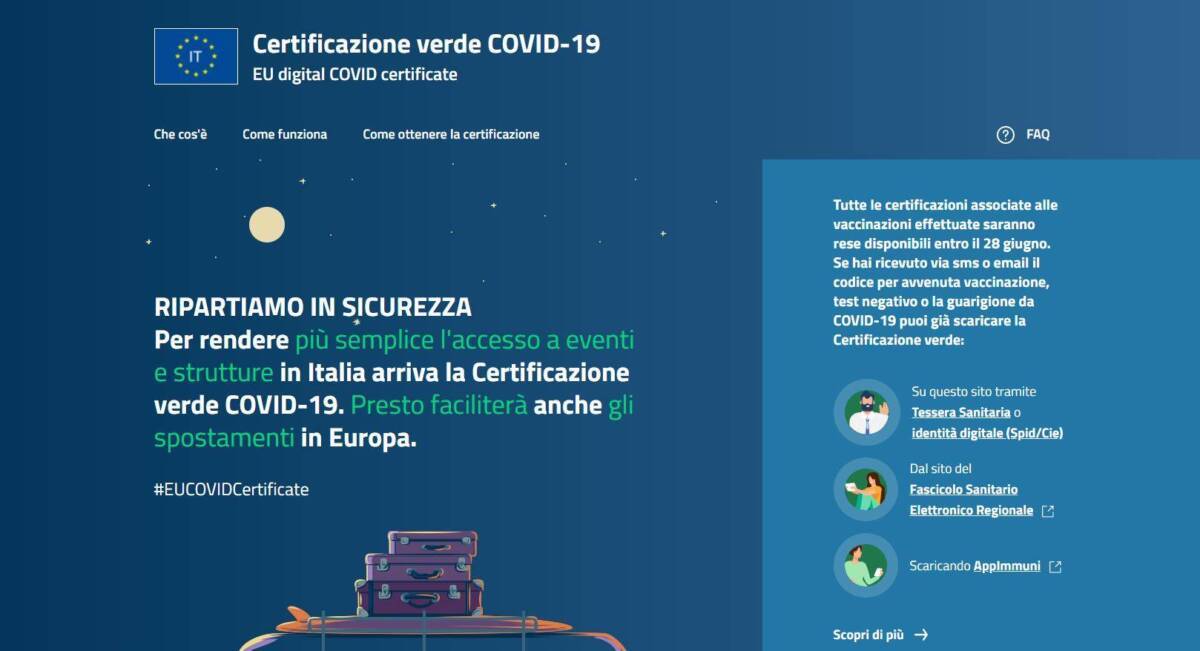 COVID, GREEN PASS: DA OGGI NOTIFICHE CERTIFICAZIONE VIA SMS O MAIL