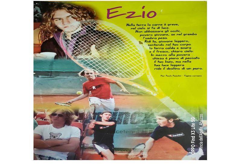 L’AQUILA, CIRCOLO TENNIS RICORDA EZIO PACE: AVREBBE COMPIUTO 30 ANNI. PIETRUCCI: “VIVRAI IN NOI”