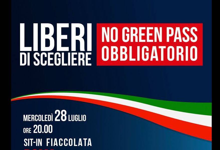 COVID, “NO GREEN PASS OBBLIGATORIO”: DOMANI FIACCOLATE IN 12 CITTA’
