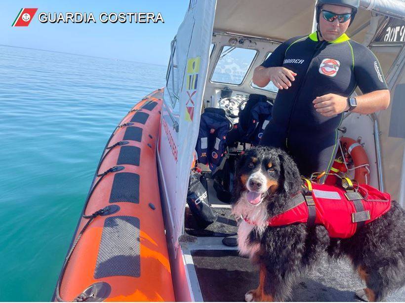GIULIANOVA, SCUOLA NAZIONALE CANI DA SALVATAGGIO IN MARE CON GUARDIA COSTIERA PER TUTELA VITE UMANE