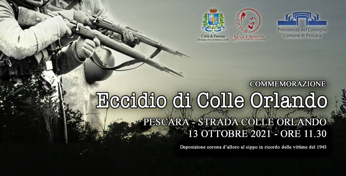 ECCIDIO DI COLLE ORLANDO, COMUNE PESCARA RENDE OMAGGIO ALLE TRE VITTIME