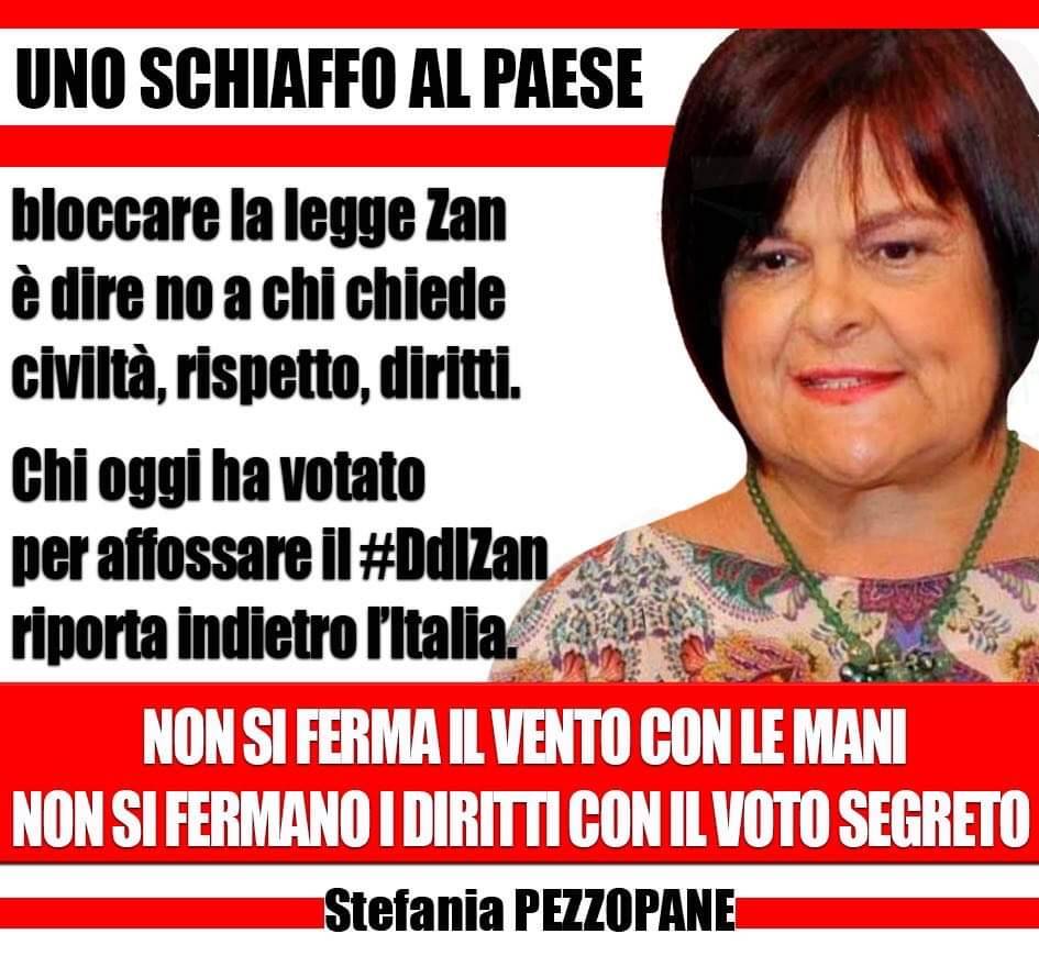 DDL ZAN, PEZZOPANE: “PAGINA BUIA PER LA DEMOCRAZIA”