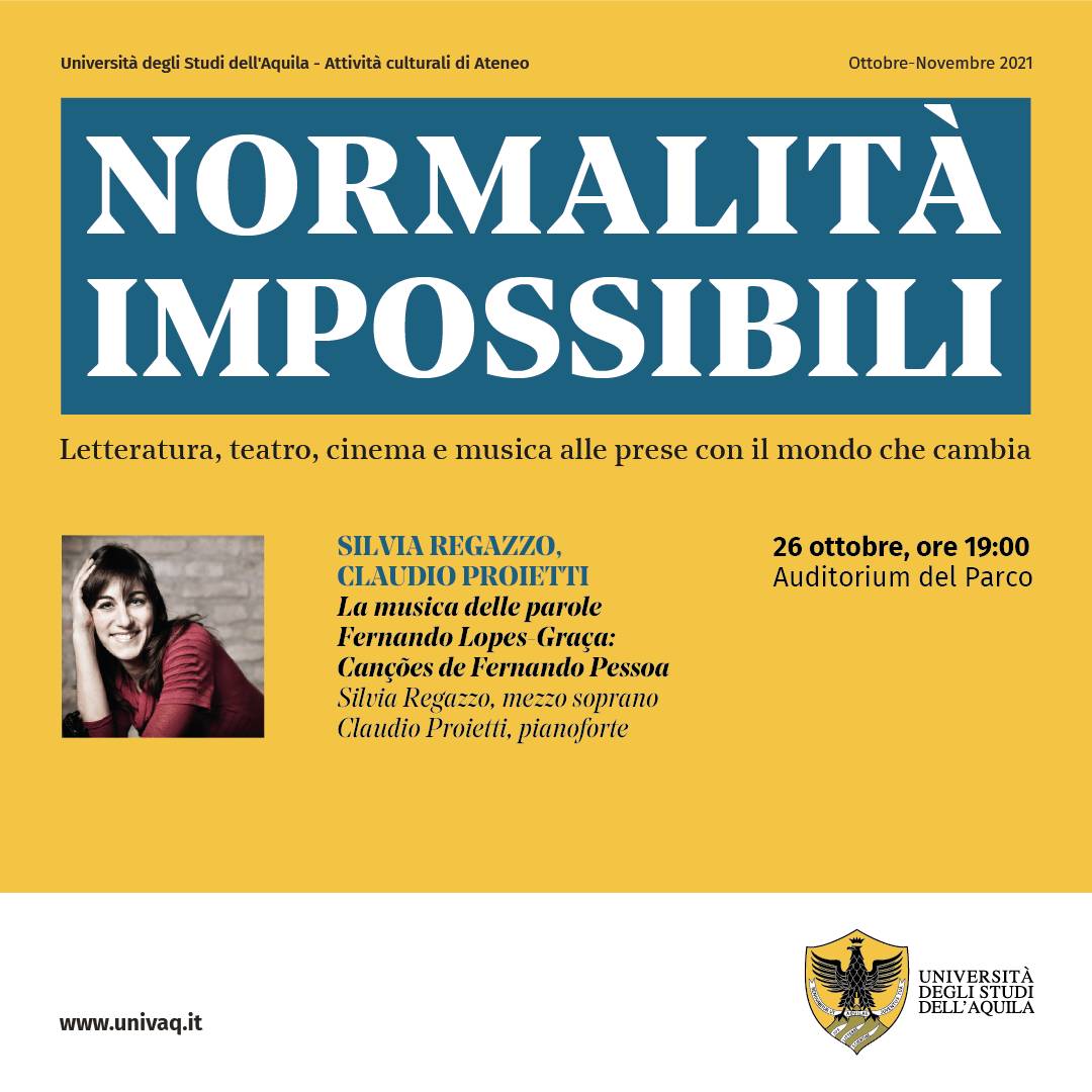 “NORMALITÀ IMPOSSIBILI”, SILVIA REGAZZO E CLAUDIO PROIETTI IN CONCERTO ALL’AUDITORIUM DEL PARCO