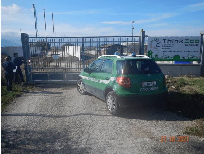 GESTIONE ILLECITA DEI RIFIUTI, SEQUESTRATO STABILIMENTO PRODUZIONE BIOGAS A COLLARMELE