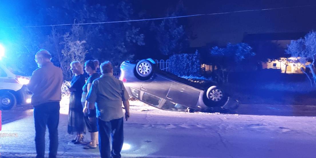 INCIDENTE A SAN VITO: AUTO SI RIBALTA, FERITO IL CONDUCENTE