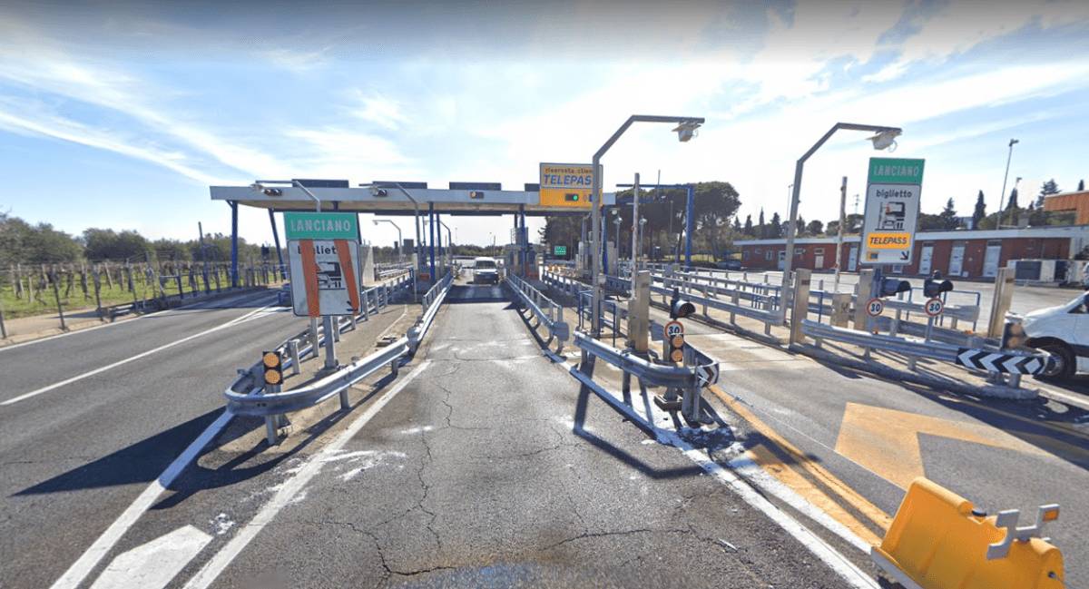 A14: CHIUSO PER UNA NOTTE IL CASELLO DI LANCIANO